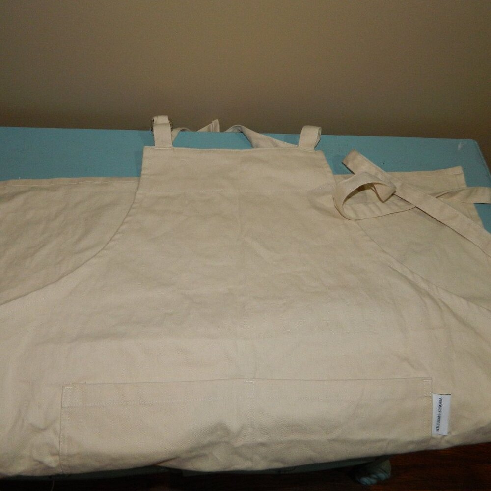Williams Sonoma Classic Adult Apron Cream/Yellow (U-39)